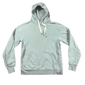 Buck Mason Brushed Loopback Hoodie Small Faded Green Hooded Pullover